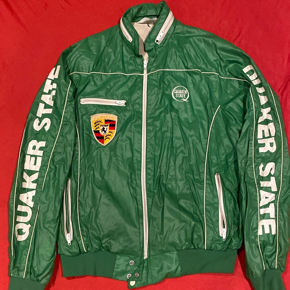 Vintage Quaker State Porsche Racing Jacket Windbreaker Zip-up Men’s Medium